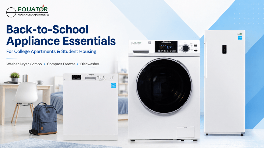 Combo washer dryer, compact freezer, dishwasher